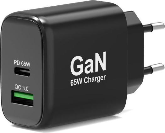 Actual product image Port Designs Alim USB 65W Techno GaN USB A + USB C sans câbles (65 W)