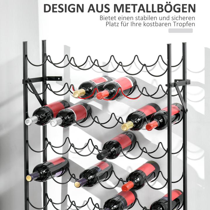 Produktbild Homcom Weinregal mit 10 Fächerebenen (63 x 20.5 x 118 cm)
