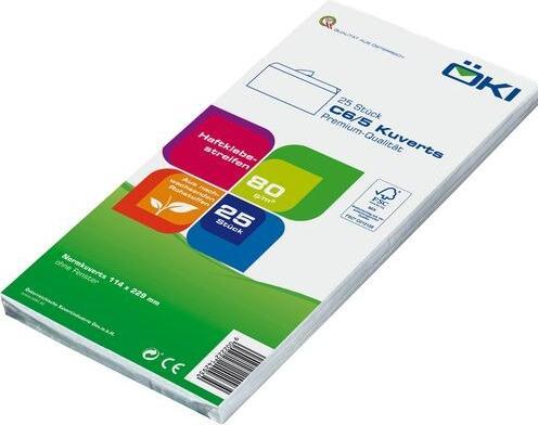 Actual product image Office Depot Envelope 80 g Hf, C5/6, white, 25 pieces (229 x 114 mm, 25 x)
