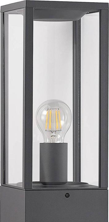 Produktbild Lindby Peldar Garten Leuchte H80 Dark Grey/Clear (E27, IP44)