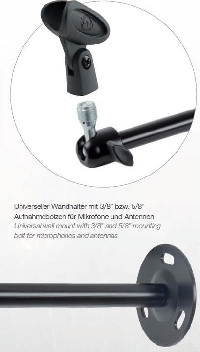 Actual product image K&M Universal wall bracket