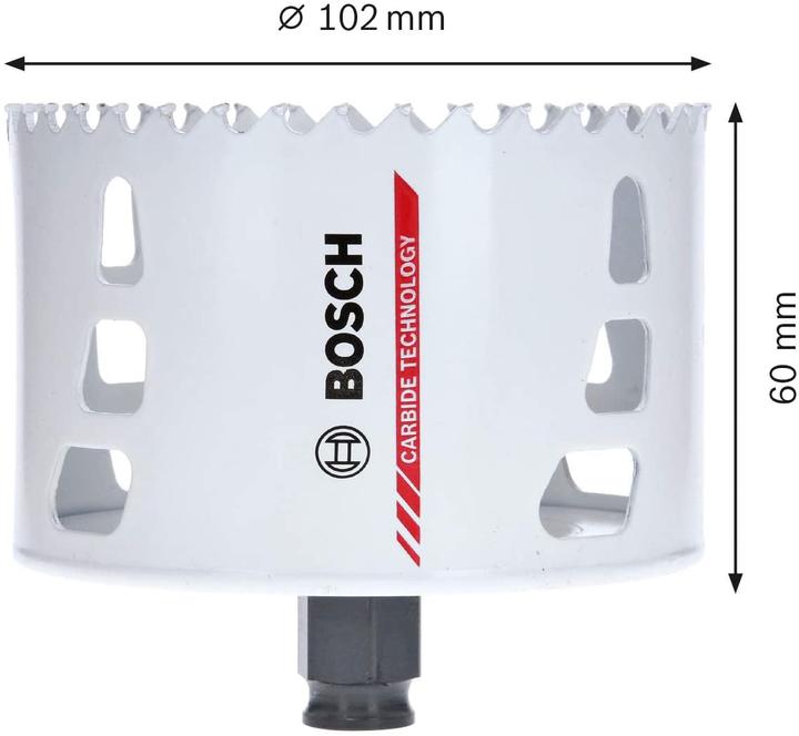 Actual product image Bosch Professional Zubehör Endurance hole saw for Heavy Duty. Carbide. 102 mm (102 millimetres)