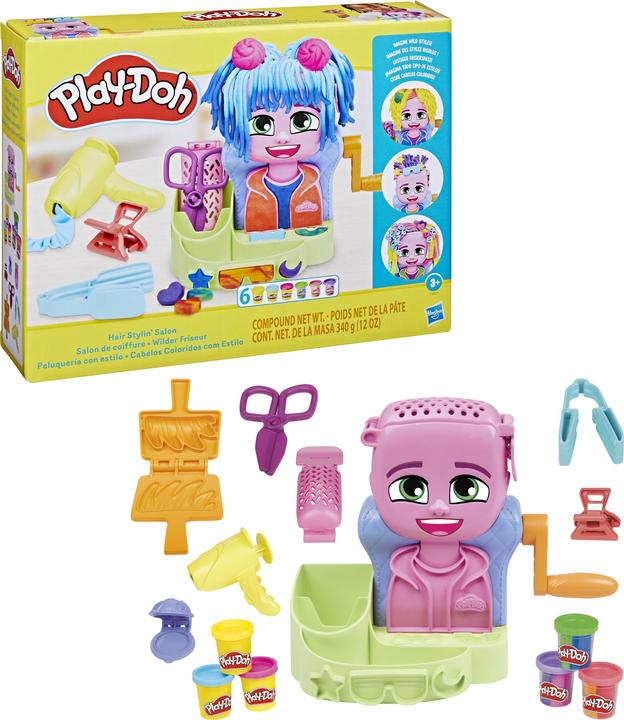 Actual product image Play-Doh Hair Styling Salon Wild Hairdresser