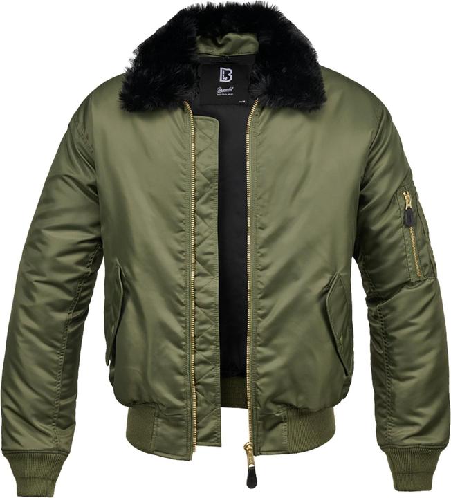 Actual product image Brandit MA2 Fur Collar outdoor jacket size L colour olive (L)