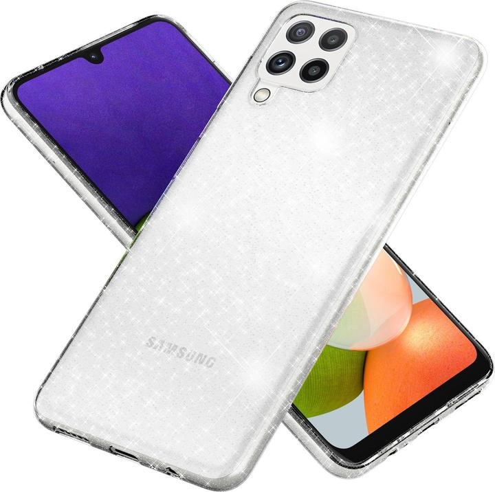 Actual product image Nalia Clear glitter silicone cell phone case (Samsung Galaxy A22)