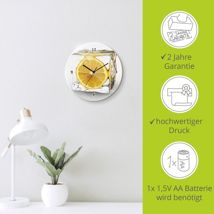 Image du produit Artland Montre à quartz Citron dans un glaçon (30 cm)