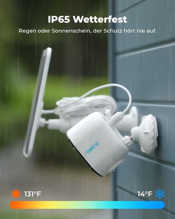 Image du produit Reolink Argus Series B330+Solar Panel+64GB SD Card-5MP (2592 x 1920 pixels)