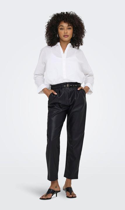 Actual product image Only Comfort Fit Mid Waist Trousers Leather look trousers (XL)
