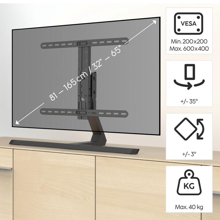 Productafbeelding Hama TV-meubel (Universeel, 165", 40 kg)
