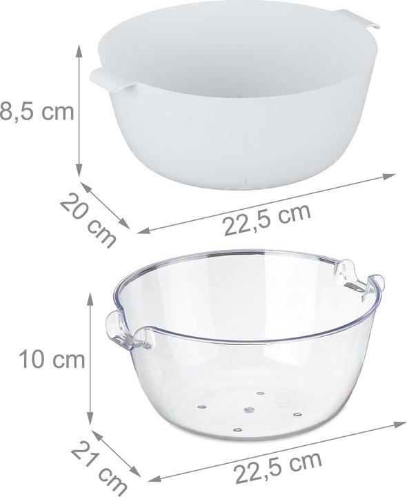 Immagine prodotto Relaxdays Vaschetta per setaccio (22.50 cm)
