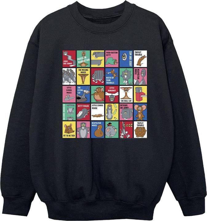 Tom & Jerry Grid Squares Sweatshirt Mädchen