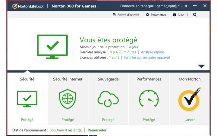 Produktbild Norton 360 Gamer (3 User, 12 Monate)