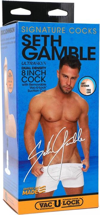 Actual product image Doc Johnson Seth Gamble - 8 Inch ULTRASKYN Cock w Vac-U-Lock