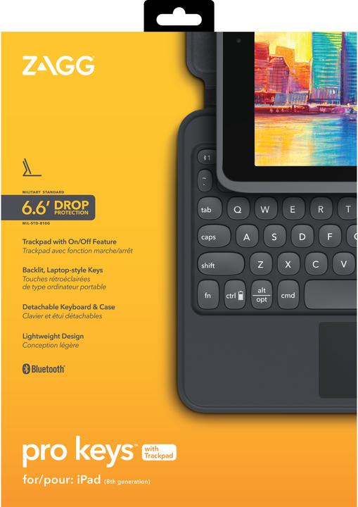 Actual product image Zagg Pro Keys Touchpad (CH, iPad 2019 (7th gene), iPad 2020 (8. Gen))