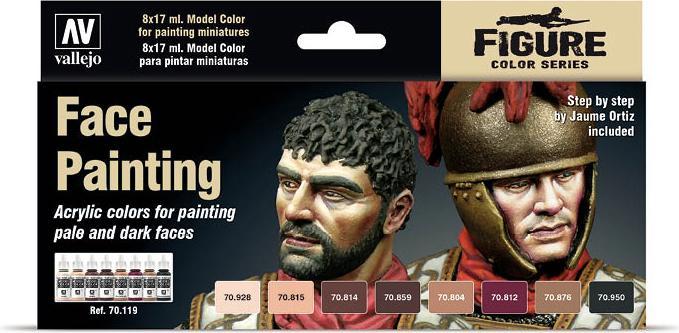Produktbild Vallejo 70.119 (Rot-Grau, hellrosa, Beige, Sand-Gelb (matt), Violett, Schwarz/Rot, Hautfarben, Signal-Schwarz (seidenmatt), 17 ml)