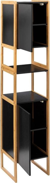 5Five Hoge badkamerplank met kast - Zwart