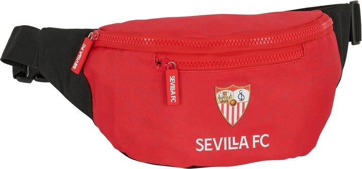 Sevilla Fútbol Club Gürteltasche Schwarz Rot Sportlich 23 x 12 x 9 cm
