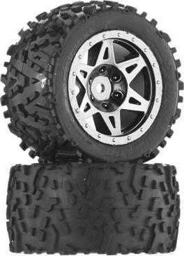 Actual product image Arrma Sand Scorpion DB Tire/Wheel Glu Blk/C hrm Re(2)