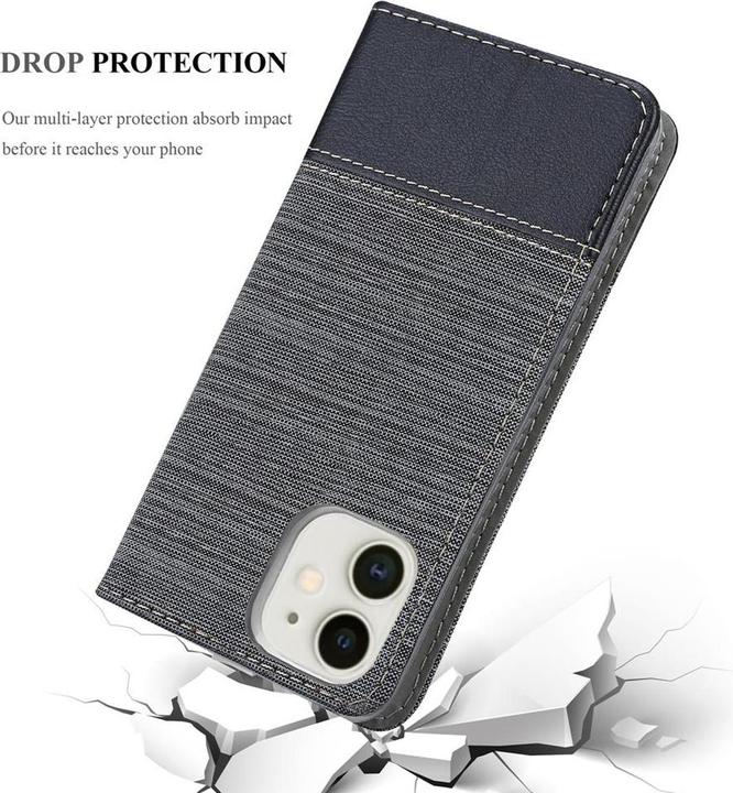 Produktbild Cadorabo Book Jeans Optik Cover (Apple iPhone 12 mini)