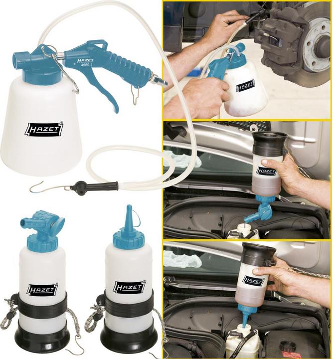 Image du produit HAZET Jeu pneumatique de purge des freins 4969-1/3 ∙ Nombre d'outils : 3
