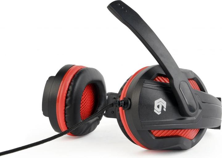 Produktbild Gembird GHS-03 Gaming headset with volume control, matte black/red (Kabelgebunden)