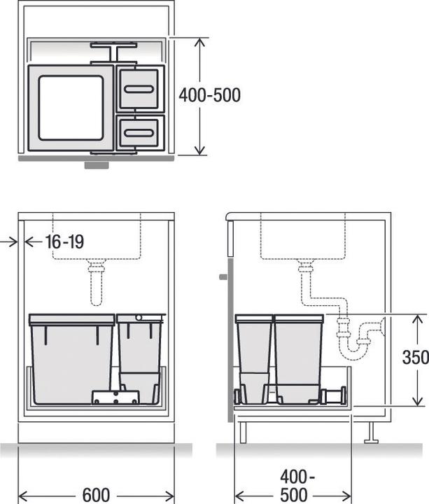 Produktbild Müllex Kehrichtbehälter X-LINE X60 (40 l)