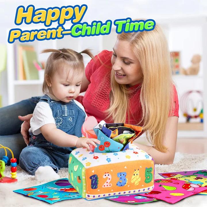 Actual product image Activity Board Baby boxes, baby toys, for tracing, magic tissue box, toys for 6-12 months
