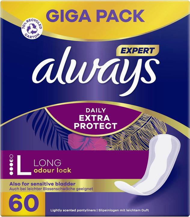 Actual product image Always Expert Daily Extra Protect (60 x, Panty liners)