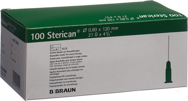 Produktbild B.Braun Nadel 21G 0.80 x 120mm grün Luer, 100 Stück
