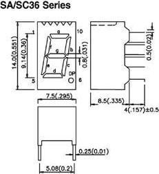 Produktbild Velleman 9mm Single Digital Display Common Cathode Super-Red (Display)