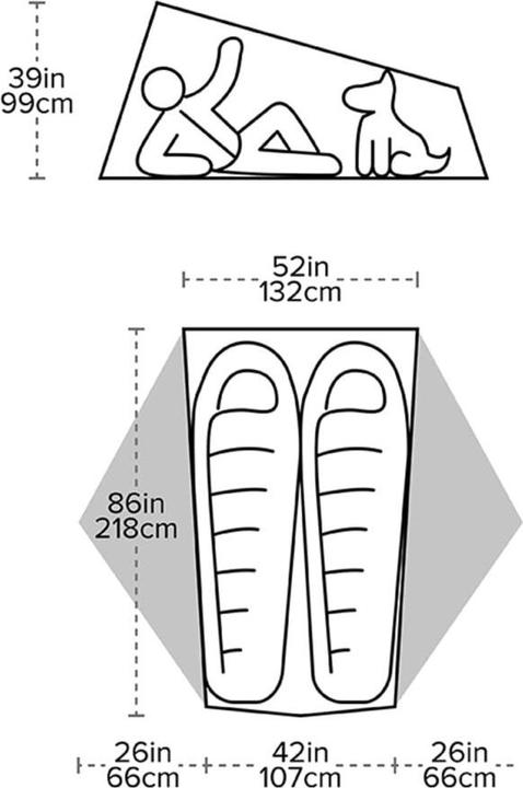 Actual product image Big Agnes Tiger Wall UL2 Bikepack Tent (Dome tent, 1.33 kg, 2 persons)