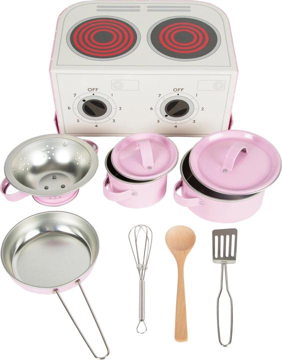 Activity Board Pastel pink children's cooking set, pretend play, role play
