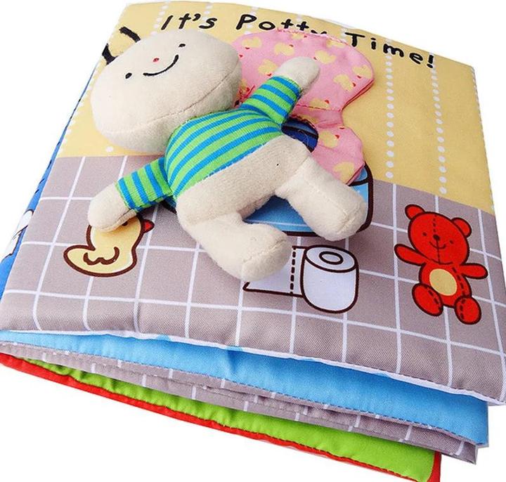 Actual product image Activity Board Toddler Baby Cloth Book Bath Potty Baby Book Toy 0-3 years old Educational Activity Book