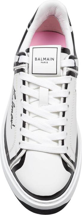 Produktbild Balmain b-court calf leather sneakers color black and white (37)