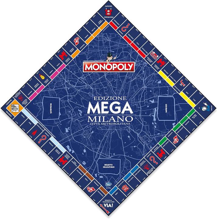 Actual product image Winning Moves WM03159-ITA-6 - MONOPOLY - EDIZIONE MEGA MILANO CITTA' METROPOLITANA