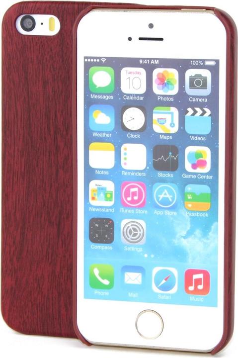 Produktbild König Design Apple iPhone 6 Plus / 6s Plus TPU Handy Hülle Holz Optik Schutz Case Mahagoni (Apple iPhone 6 Plus)