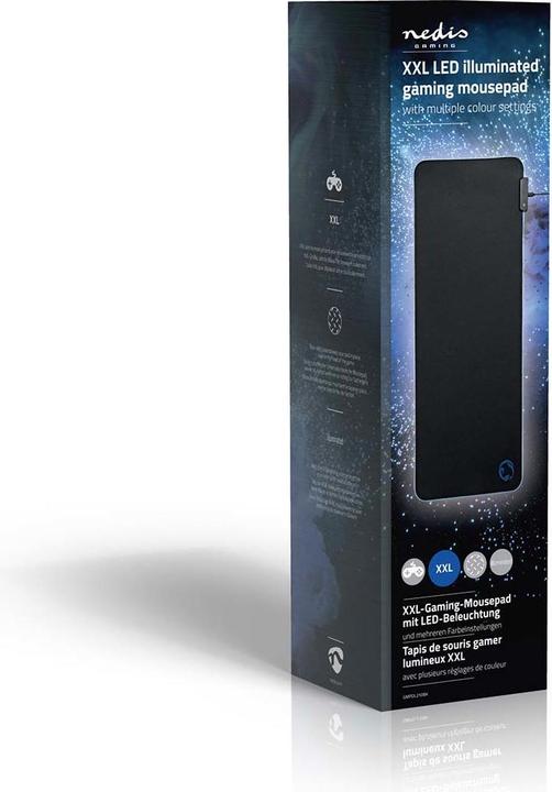 Produktbild Nedis Gaming-Mauspad | Gummi / Mikrofaser | Schwarz (XXL)