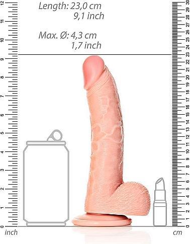 Image du produit RealRock Gode réaliste incurvé avec boules et ventouse