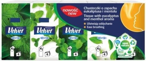 Velvet Samt Miętowe Hygienic Streateas, 10 Pakete
