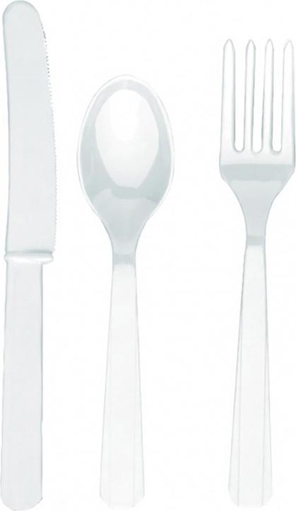 Produktbild Amscan Kunststoff Party Besteck Set (24 Stück) (8 Stück, Besteck Set)