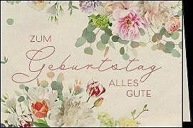 Actual product image Edition Gollong Doppelkarte. Let's go green / Zum Geburtstag (Blumen) / Quer