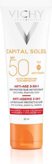 Vichy Capital Soleil 3-in-1 (Sonnencreme Gesicht, SPF 50, 50 ml, 72 g)