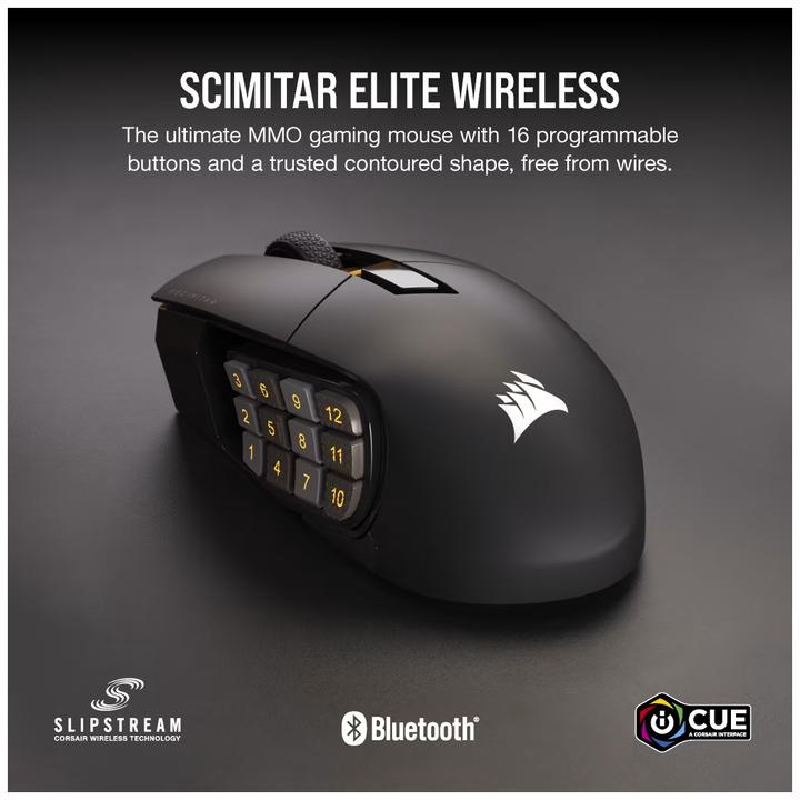 Productafbeelding Corsair Scimitar Elite Draadloze Gaming Muis RGB LED (Draadloze)