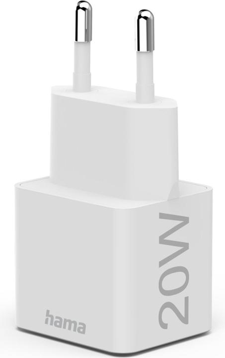 Productafbeelding Hama Snellader met oplaadkabel Lightning, minilader, PD, 20W, 1m, wit (20 W)