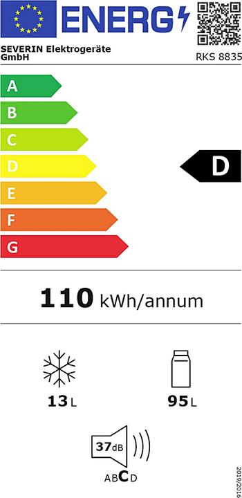 Energie-Label Severin RKS 8835 (108 l)