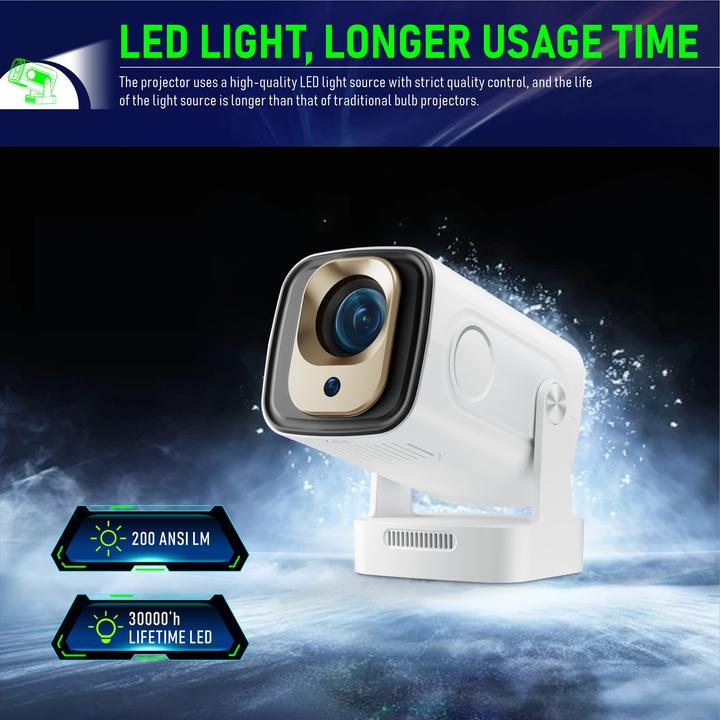 Actual product image PhoneLook Smart Projektor HY260 Pro Heimkino 200 ANSI Lumen Android (Wi-Fi, Bluetooth, HDMI, integrierte Apps) (200 lm)