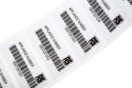 Actual product image Rs Pro Unique serial number label,58x22mm