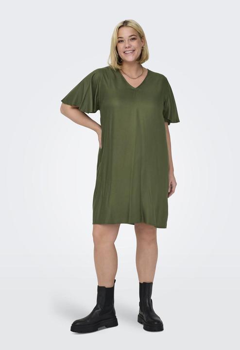 Produktbild Only Curvy V-Ausschnitt Kleid mit kurzen Ärmeln (54)