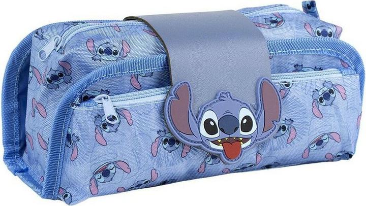 Stitch pencil case velcro, blue