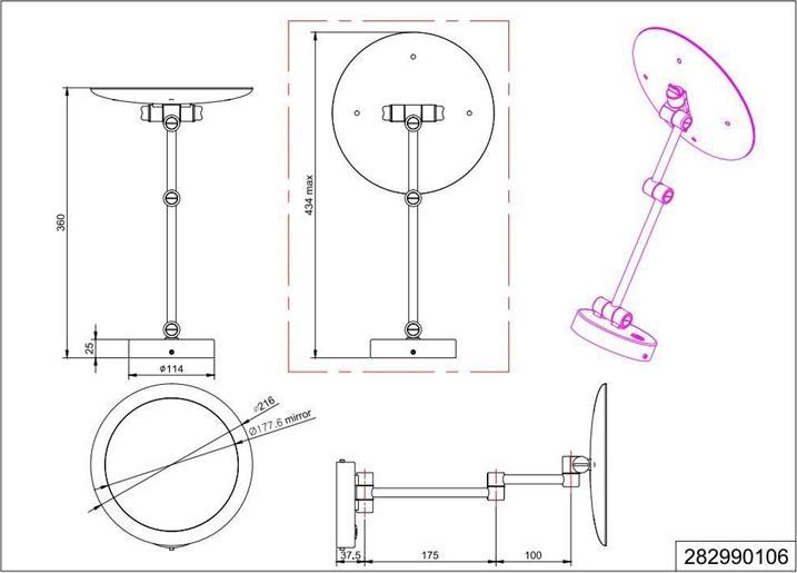 Actual product image Trio View (36 x 21.5 x 21.5 cm)